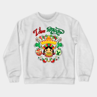 Viva Mexico Mexican Independences Day - I Love Mexico Crewneck Sweatshirt